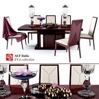 Table and chairs EVA colection factory ALF italia