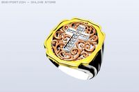 Diamond cross ring 3D Model