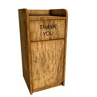 Wooden Fast Food Trash Bin