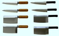 Clean Cleaver and Knife PBR Game Ready