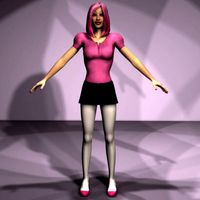 Asian Girl #3 Rigged Character Package