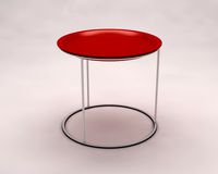 SIDE TABLE Plate and tripod rods