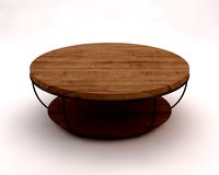 LOUNGE TABLE Double round support and rod legs