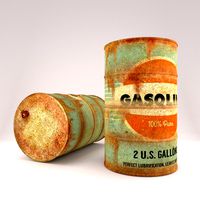 Rusty oil barrel