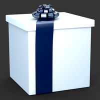 Christmas BOX Closed Tape white