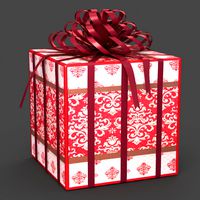 Christmas BOX Ribbon2 wool