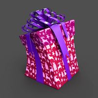 Christmas BOX Toon Ribbon2 deer