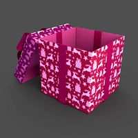 Christmas BOX Open2 Ribbon deer