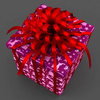 Christmas BOX Closed Ribbon2 deer