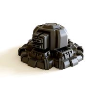Sci fi turret emplacement 02 for tabletop scenery