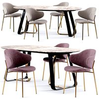 Holly dining chair and Sunshine table - Calligaris
