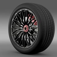 Lamborghini Aventador LP 750 4 SV wheel 3D Model