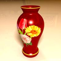 Red Vase
