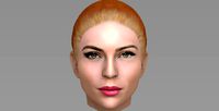 Beautiful redhead woman head type 6