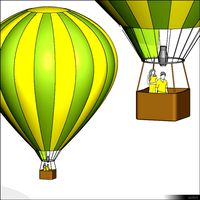 Hot Air Balloon 00555se