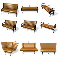 Collection of benches. Part 1.