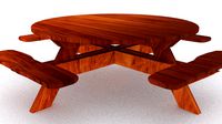 Wood Picnic Table 5