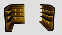 Empty Modern Shelves