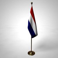 Netherlands Flag and Pole