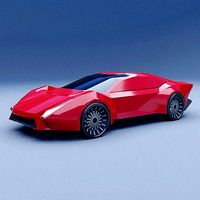 Lowpoly futuristic vehicle concept