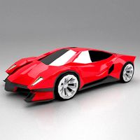 Lowpoly Future concept vehicle