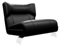 VICENZO DE COTIIS DC103B LOUNGE CHAIR black leather