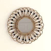 rattan mirror