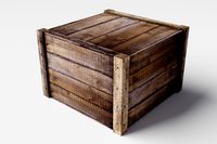 Wooden Box Crate Low-poly