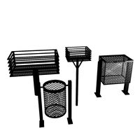 House iron trash can set