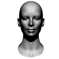 Realistic Female Head 3D model