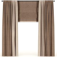 Brown Roman Curtains