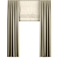 Beige narrow curtains
