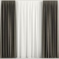 Brown curtains