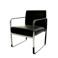 Baxton Studio Meg Black Leather Chair