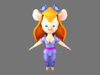 Cartoon Mouse Girl