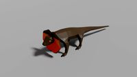 Cartoon Frill-necked Lizard