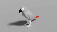Cartoon Gray Parrot