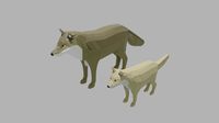 Cartoon Wolf Family