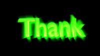 Streaking Thank You Text Animation