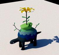 Stylized Plant Turtle Dinosaur Fully Rigged Lowpoly
