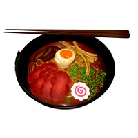 Noodle japanesse ramen cartoon style v2