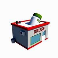 low poly drug store