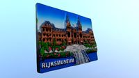 Rijksmuseum Amsterdam magnet souvenir fridge low poly 3D model