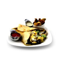 Spinach Feta Egg Crepe