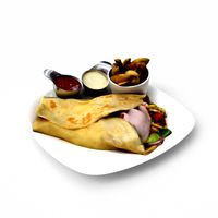 Western Egg Crepe Low-poly 3D model