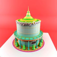 Cartoon Shopping Center
