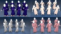 Girl mannequin arabic 4 x different models 32poses