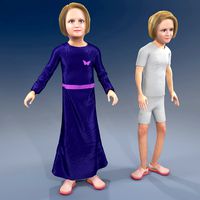 Arabic girl real cloth simulation conversation loop animation 3