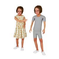 Girl real cloth simulation conversation loop animation 3