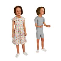 Girl real cloth simulation conversation loop animation 2